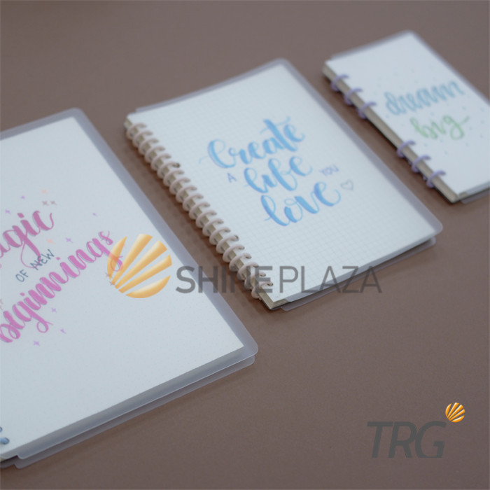 

DIY COVER BINDER LOOSE LEAF NOTEBOOK A6 A5 B5 TRANSPARAN SAMPUL TRG