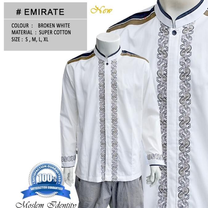 Baju Koko Lengan Panjang, Baju Koko Gaul, Baju Koko Putih Emirates Original