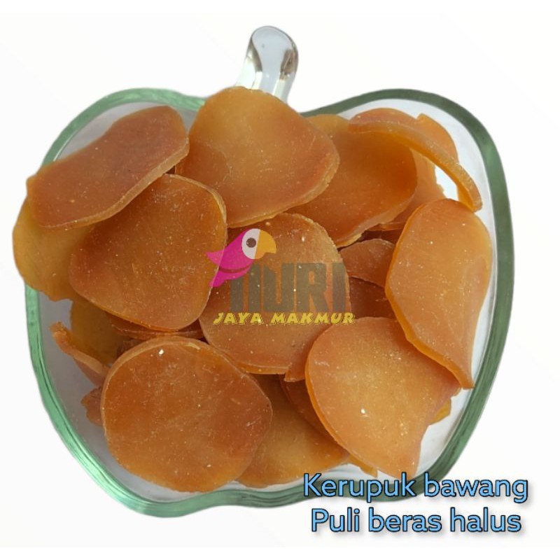 

kerupuk bawang puli beras halus 250gram mentah