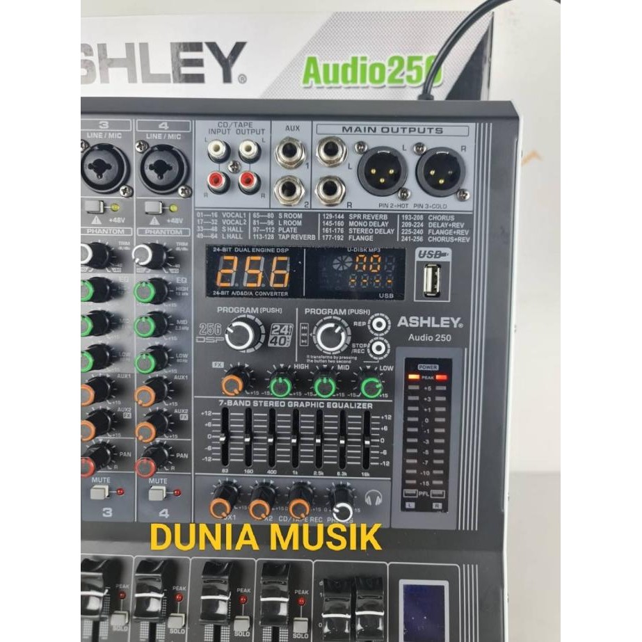 POWER MIXER ASHLEY AUDIO250 AUDIO 250 4 CHANNEL ORIGINAL