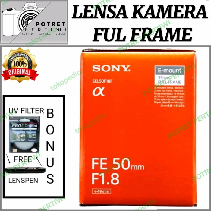 SONY FE 50MM F1.8 LENS / LENSA SONY FULL FRAME 50MM F1.8 / LENSA SONY