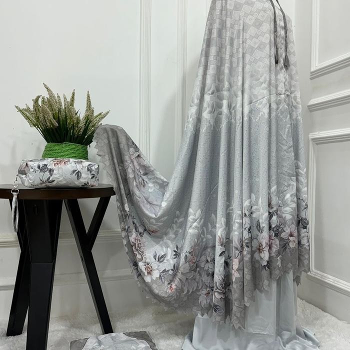 Mukena Noura Bz Salwa Vanelsilk Ori Series Bunga Lasercut