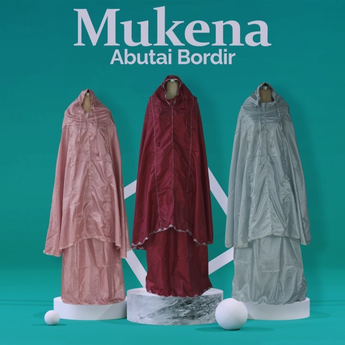 Mukena Bordir Abutai Premium Mukena Traveling Pola Butik Ukuran Jumbo