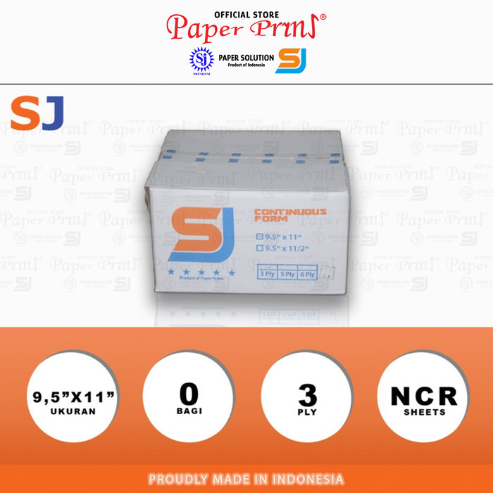 

Ready SJ Orange Kertas Continuous Form 3PLY NCR 9,5" x 11