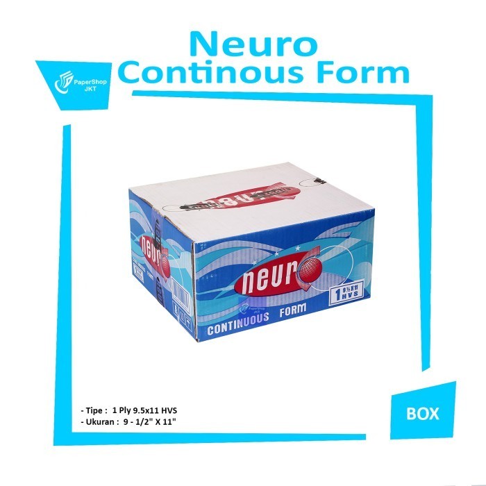 

Ready Neuro - Continous Form 9 1/2 x 11 - 1 Ply - K 1 HVS - Kertas NCR