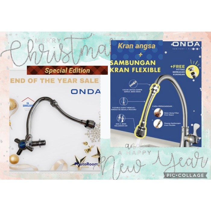 Kran cuci piring ONDA FLEXIBLE Angsa cuci piring onda + selang flexibl