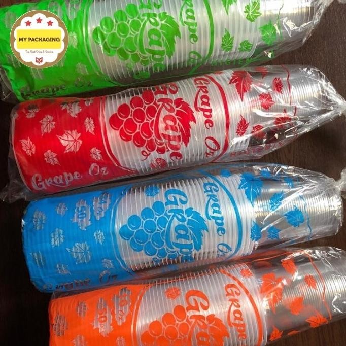 Produk Unggulan] 2000pcs Gelas Cup plastik PP 12oz / Es buah Boba Cendol Kolak Rujak