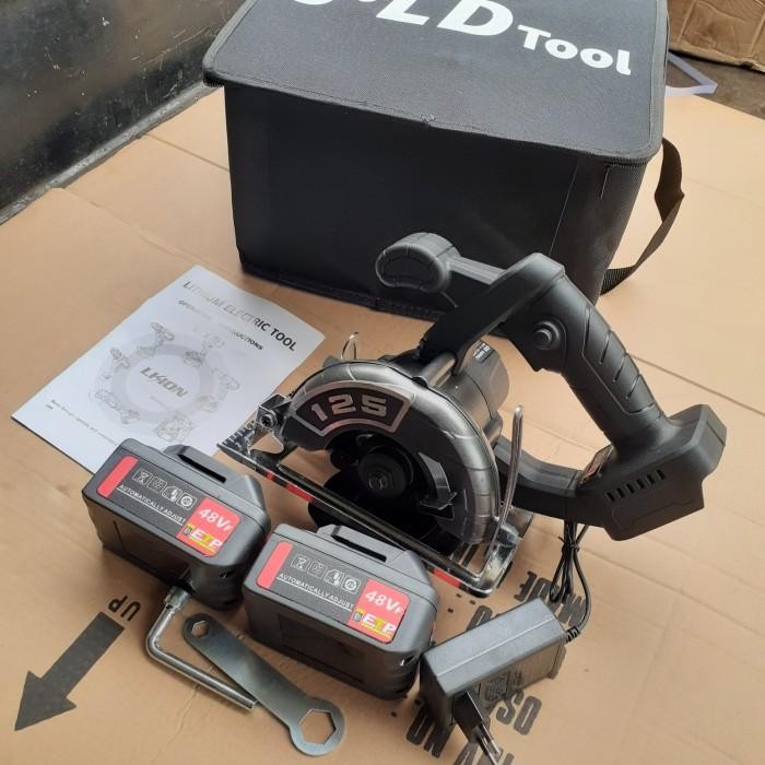 CORDLESS MARBLE CUTTER MESIN POTONG GRANIT/KERAMIK BATERAI JLD J5-48