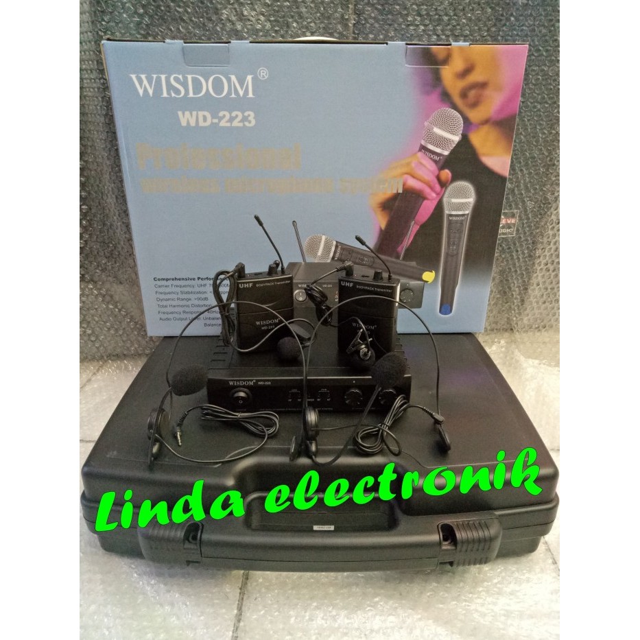 Mic Wireless Wisdom WD 223 ( 2BH clipon +2BH heaset)