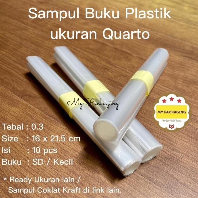 

(:(:(:(] Sampul buku PLASTIK ukuran kwarto / boxy - ECER 10 LEMBAR