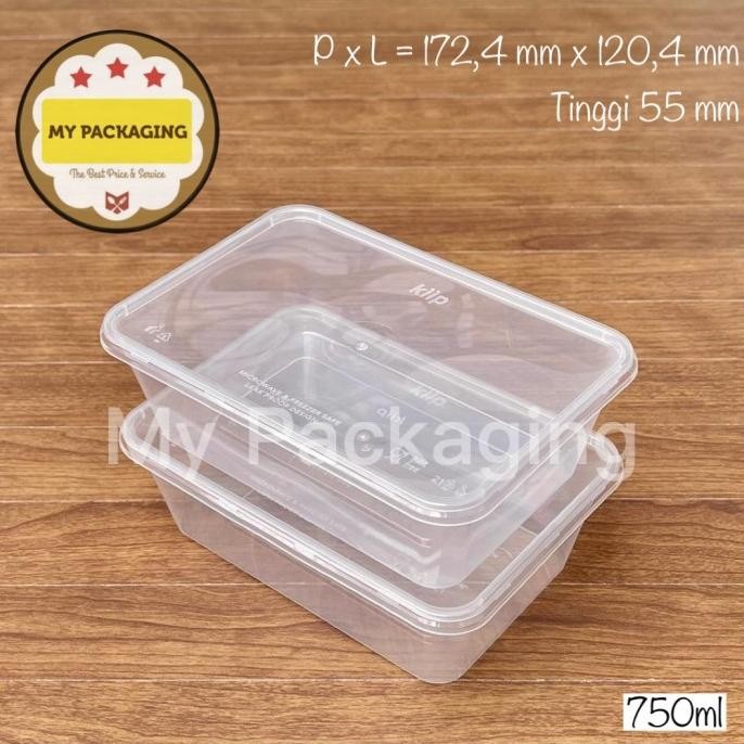 

Produk Terbaik] Thinwall BENING 750 ml Rectangle Container Microwaveable 25pcs