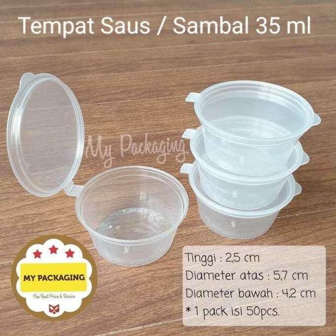 

!!!!!!] Tempat Saus SAUCE 35ml / Cup Sambal / Thinwall Sauce cup (50set)