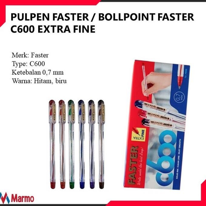 

Produk Baru!! PULPEN FASTER / BOLLPOINT FASTER C600 EXTRA FINE