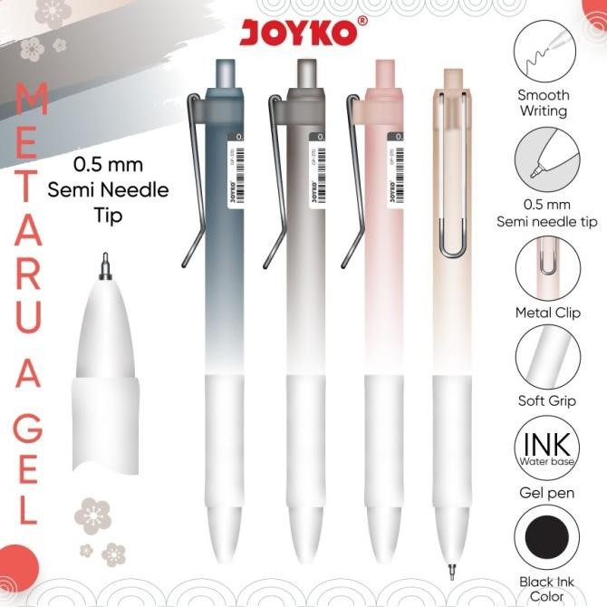 

Produk Baru!! Gel Pen Pulpen Pena JOYKO GP-370 Metaru A Gel 0.5 mm - 4 pcs