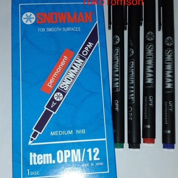 

Spidol Snowman Opm / Opf Spidol Permanent