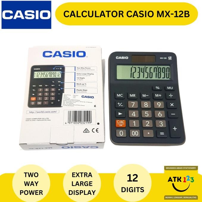 

COD Calculator / Kalkulator Merk Casio MX-12B Extra Large Display Berkualitas