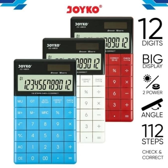 

Cuci Gudang JOYKO CC48 CO CHECK CORRECT CALCULATOR - Kalkulator Meja Color CC 48CO Terlaris