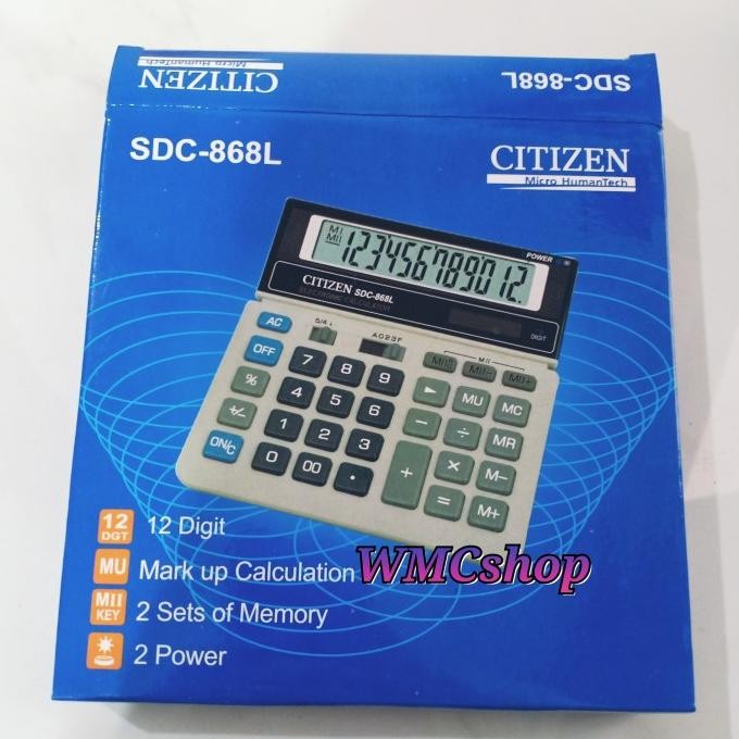 

yl-24 CITIZEN Calculator 12digit SDC-868L Kalkulator Dagang sdc-868L Citizen Original