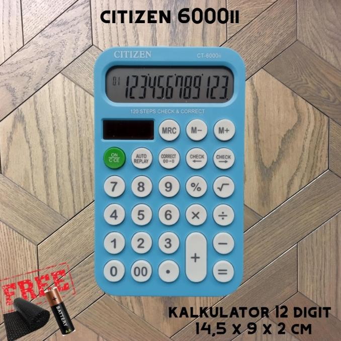 

gd-5 Kalkulator Medium Warna Warni Display 12 Digit 14,5 x 9cm CT 6000ii Berkualitas