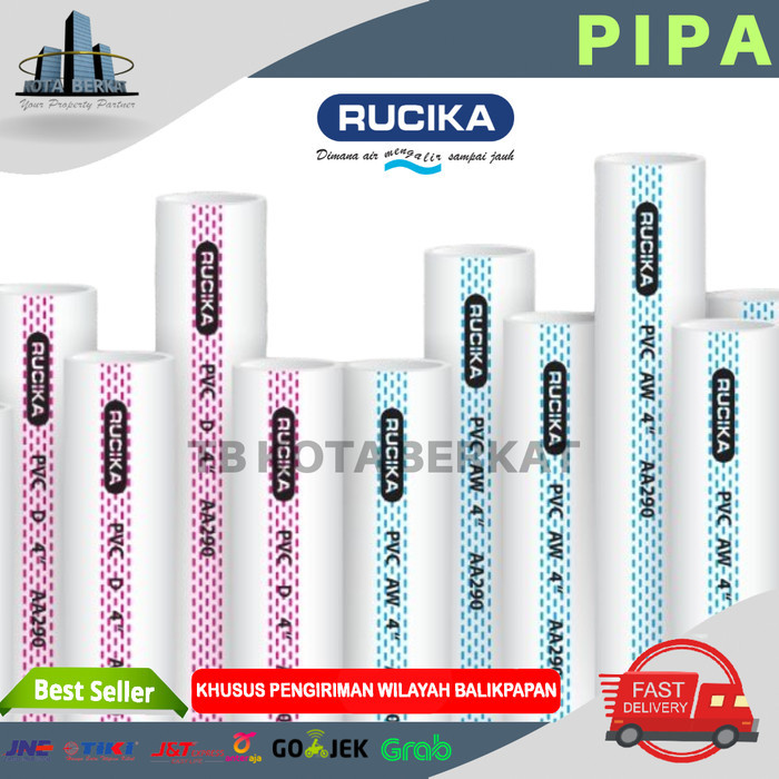 Pipa Air Pvc Rucika Wavin 4 Inch Best Quality