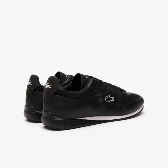 Sepatu Sneakers Pria Lacoste Low Pro Tech Textile Black (46Cma0012) Original Alalistore44