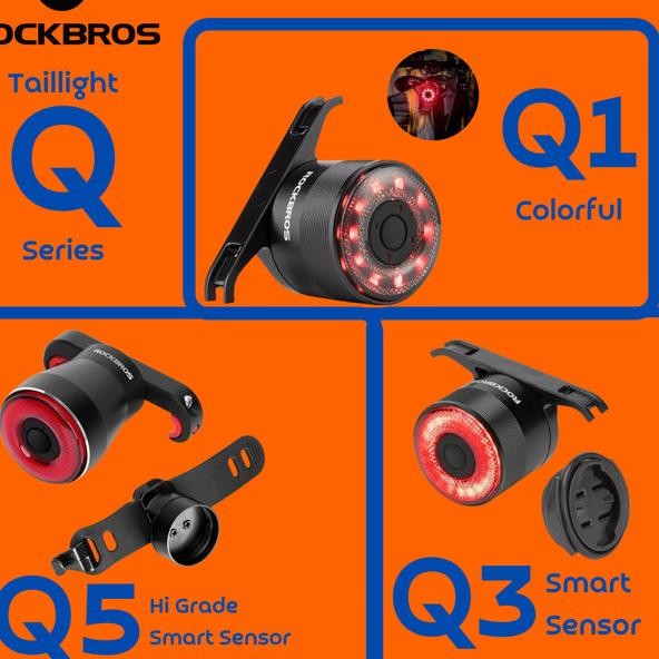 Robros Q Series Lampu Sepeda Lipat Mtb Roadbiketaillight Q1 Q3 Q5