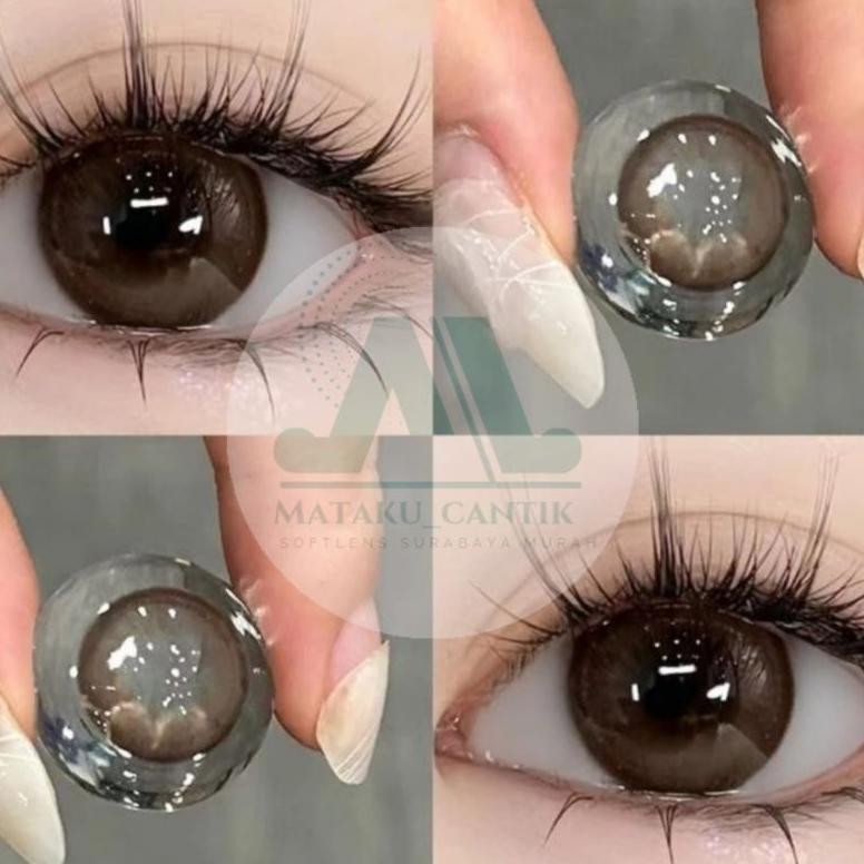 Diskon Softlens Hitam Keabu-Abuan Best Seller Termurah | Softlens Mata Barbie Diameter | Softlens Ta