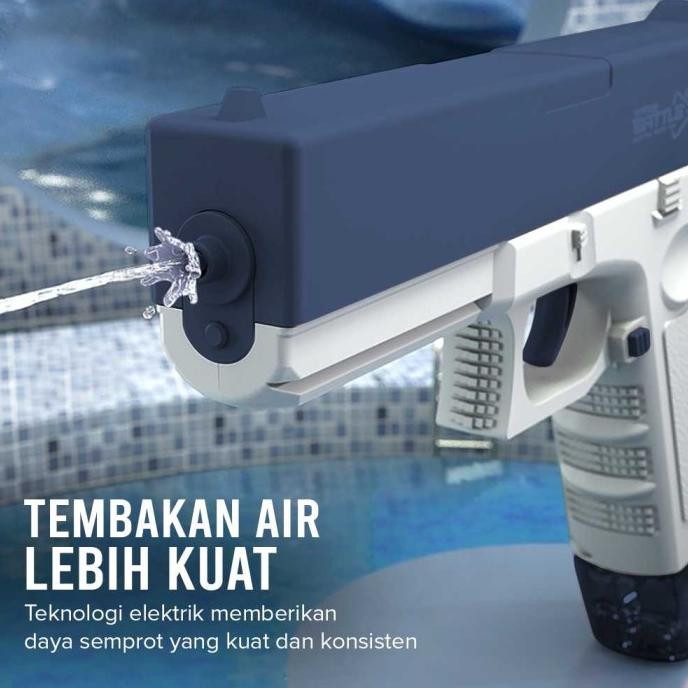 Best Flase Mainan Anak Tembak Tembakan Air Glok Water Gun Rechargeable 500Mah Gh-67