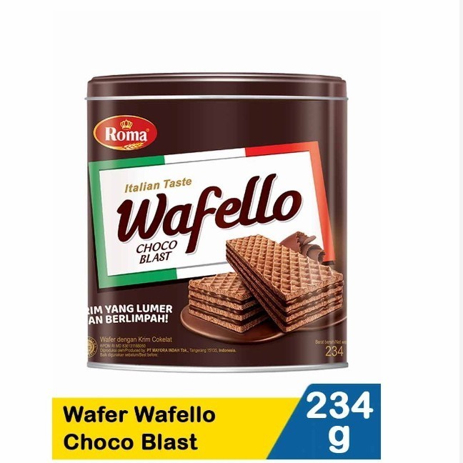 

BIG SALE Wafello Wafer Italia Cokelat Kaleng 234 gram