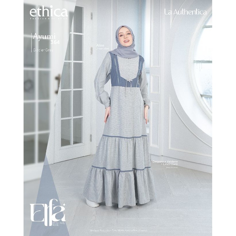 Gamis Ethica AYUMI 364 | Model Baju Gamis Terbaru Lebaran 2025 | Dress Lebaran 2025