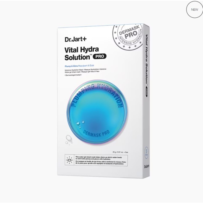 Masker Wajah - Dr Jart New Packaging Dermask Solution Mask Sheet Box