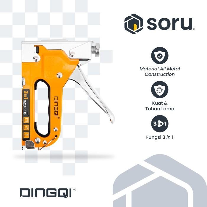 

Best seller DINGQI 3 IN 1 Heavy Duty Staple Gun DQ113001