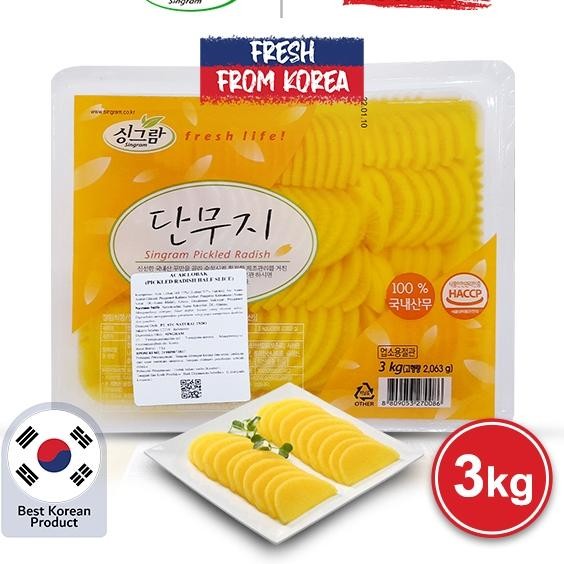 

Singram Danmuji Piled Half Sliced - Acar Lobak Kuning Korea 3Kg