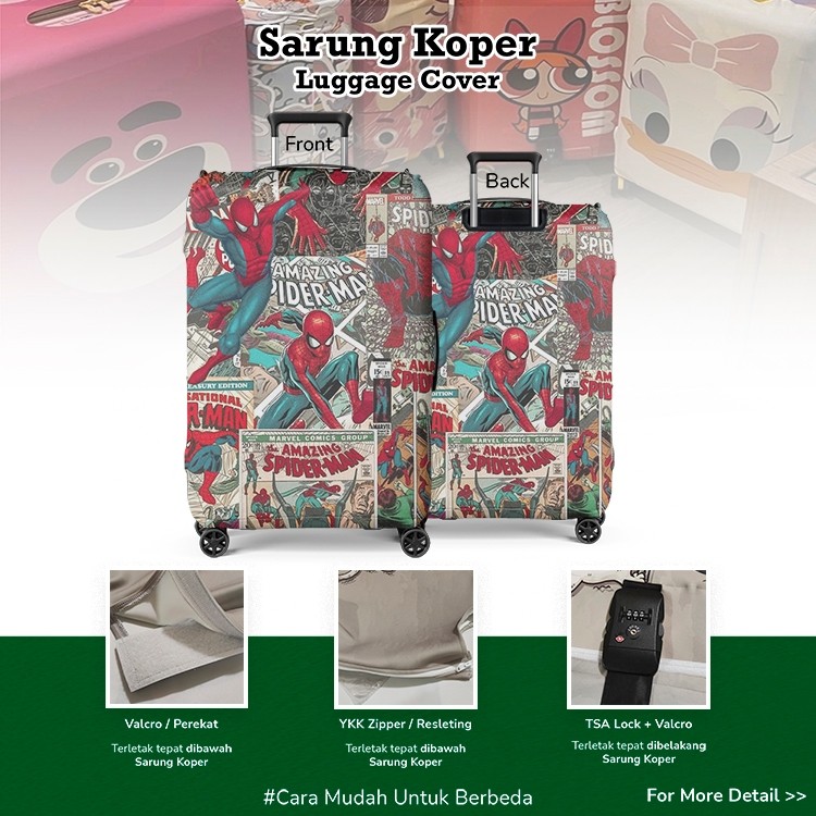 Amazing Spiderman 002 - Sarung Koper / Pelindung Koper /Luggage Cover