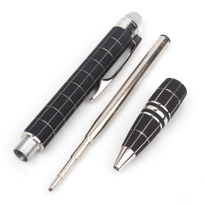 

Luxury Ballpoint Pen MB Monte Black Resin Metal Star Thank You Roller Ball Pens Signature Fountain Pen with Series Number Original