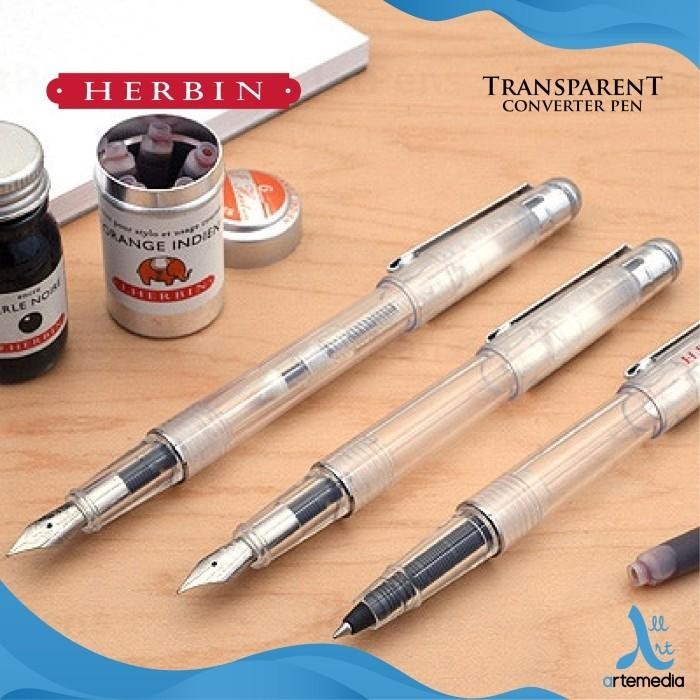 

Pulpen Isi Ulang Herbin Transparent Converter Pen Roller Fountain Pen Termurah Original