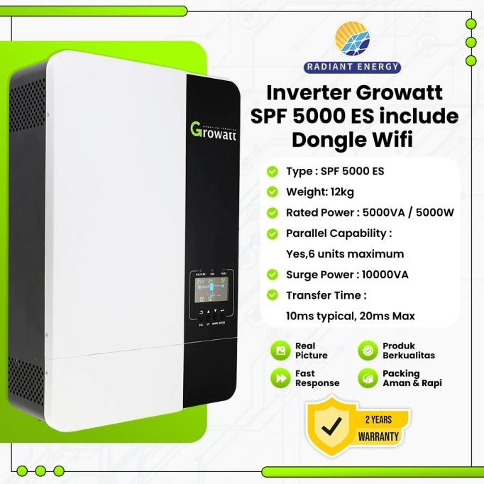 Spf 5000 Es Growatt Hybrid Offgrid Inverter 5000 Watt 5 Kw