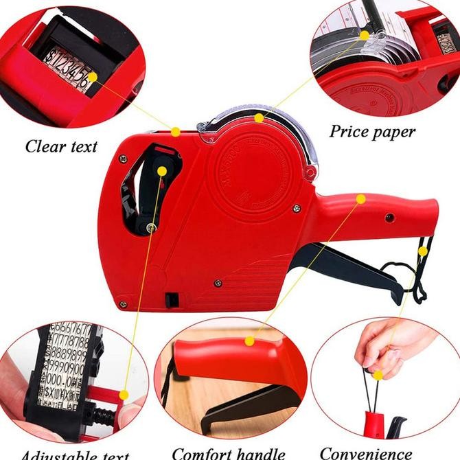 

Single Row 8 Digits Handheld Price Tag Gun With 1 Ink Coding Machine Price Label Gun For Retail Stores Supermarket Label Printer
