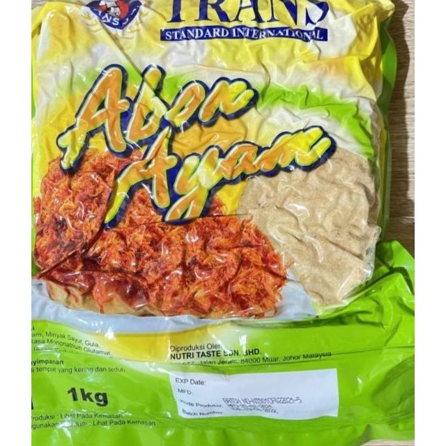 

Trans Abon Ayam Manis 1Kg - Sweet Chien Floss Topping Roti