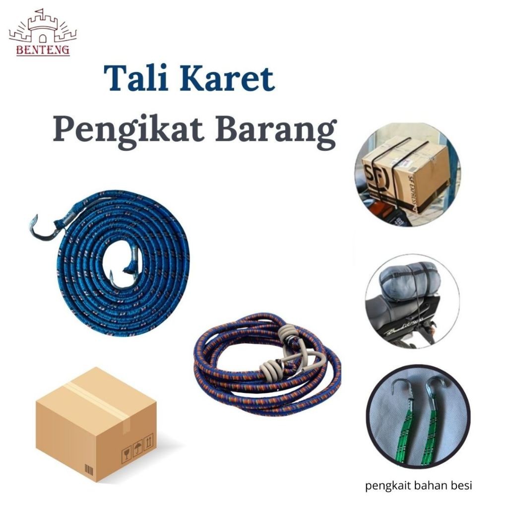 murah tlb-tali karet pengikat barang 2 meter tali praktik bagasi motor premium
