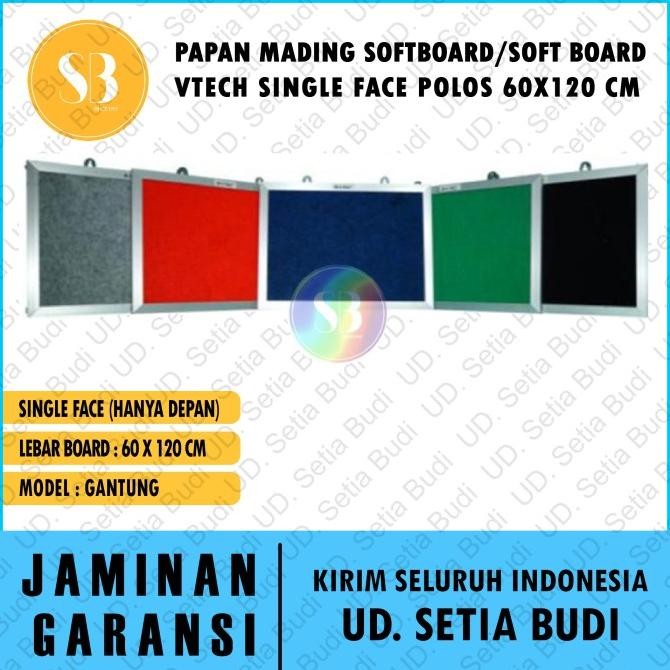 

TERMURAH - Papan Mading Softboard / Soft board Vtech Single Face Polos 60x120 CM