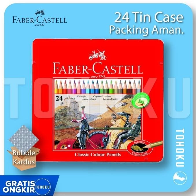 

TERMURAH - Faber Castell 24 Classic Tin Case (Kotak) - Pensil Warna Kotak Kaleng