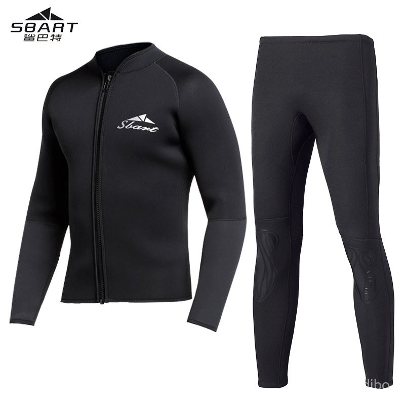 1.5mm Split Men's Diving Suit SBART Warm Surfing Suit Deep Diving Long-Sleeved Swimsuit Cold-Proof F
