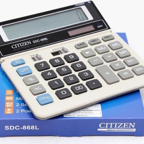 

Kalkulator Calculator Citizen Type Ct 868 L 12 Digit 868 Lsdc - 868L