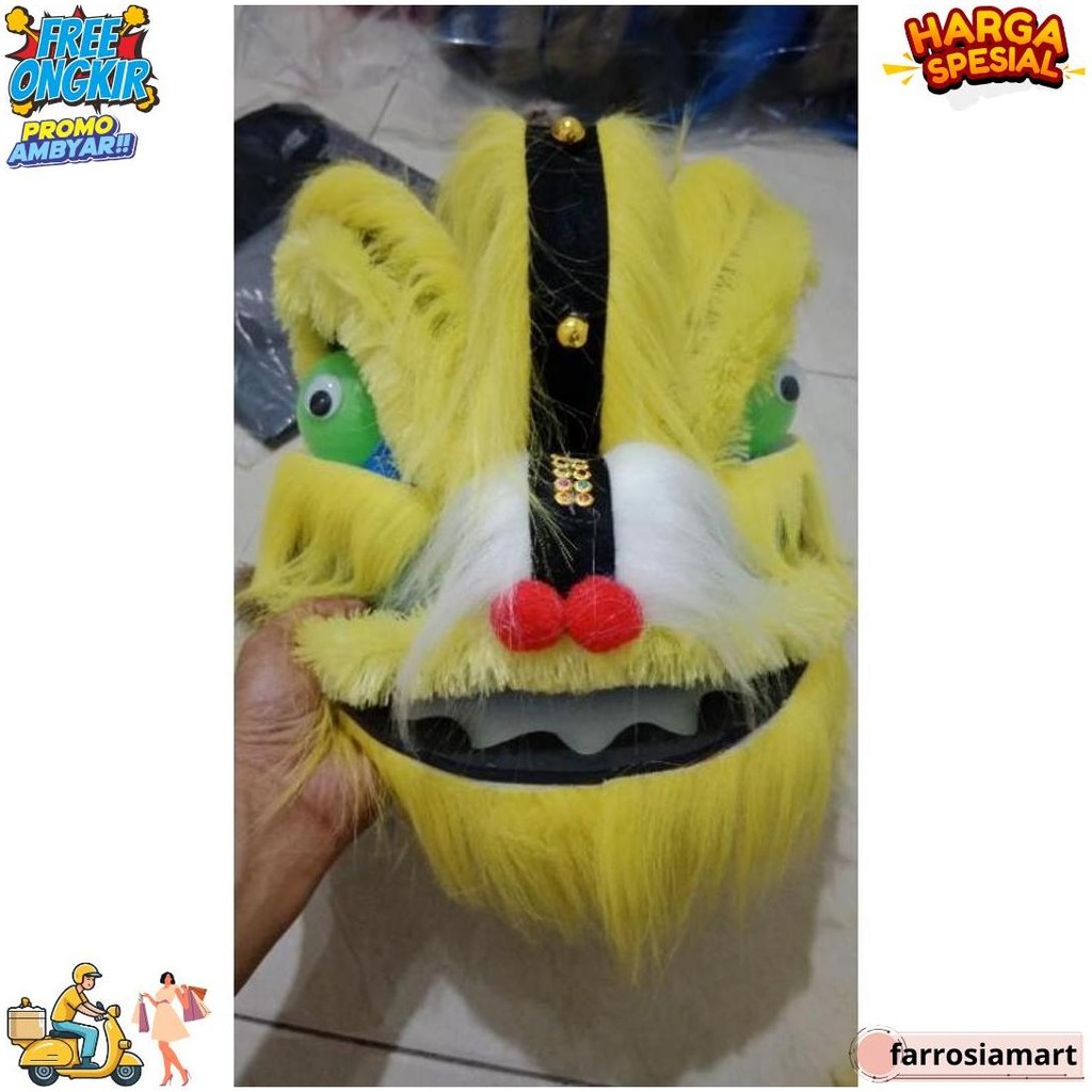 

(Free Kardus) Barongsai Lucu Dan Gemoy Warna Kuning/Orange Bd Promo Puncak