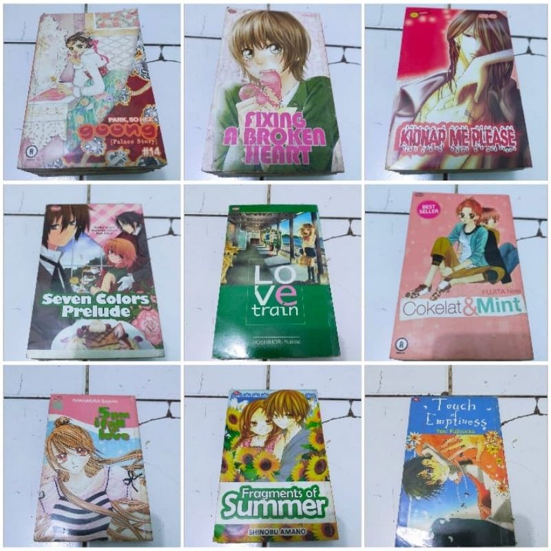 Komik campuran Fragments summer Seven colors. Love train. Fixing A broken. Goong. Kionap me. Coklat.