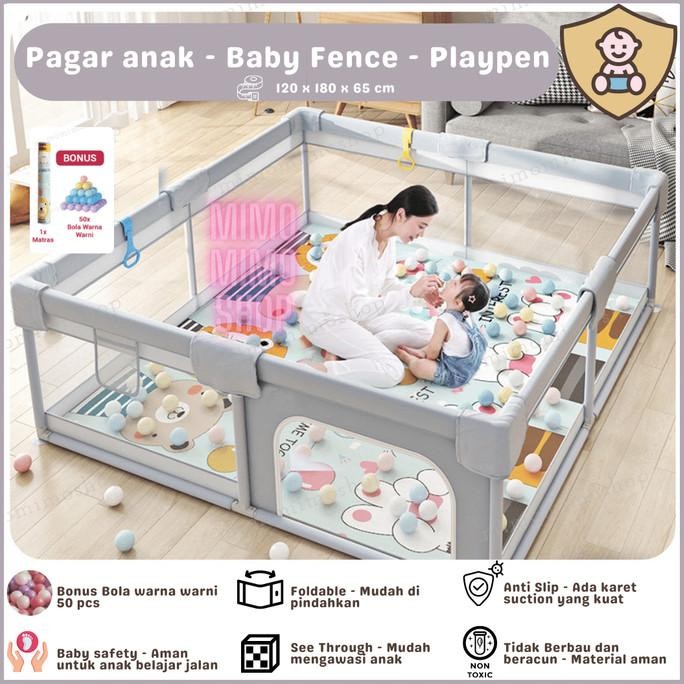 PAGAR BAYI ANAK / KOLAM TEMPAT BERMAIN MANDI BOLA - PLAYPEN PENGAMAN