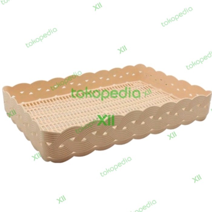 CLARIS 0562L TRAVESA RATTAN TRAY ~ Nampan baki Plastik motif Rotan
