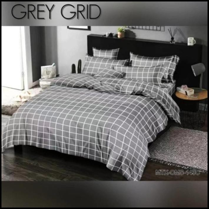 Bedcover Set Kotak Abu Kecil || Aesthetic Korea Series