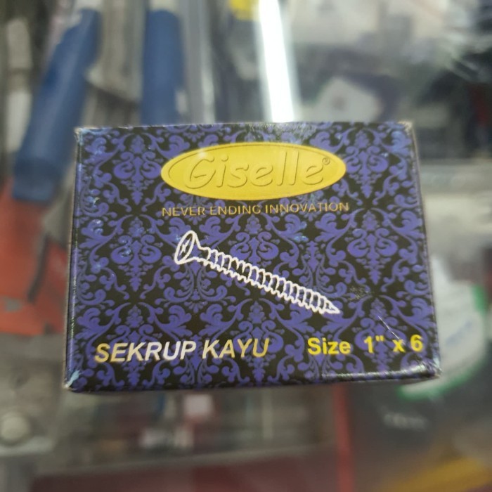 <<<<<] sekrup kayu 1" x 6 / skrup kayu panjang 2,5cm model +